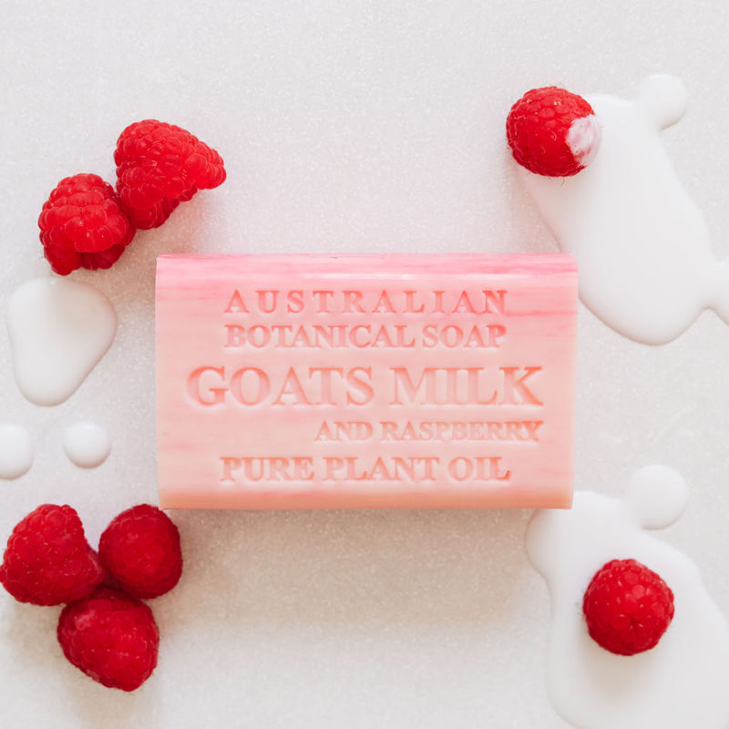 Australian Botanical Soap Goats Milk And Raspberry Bar 193g