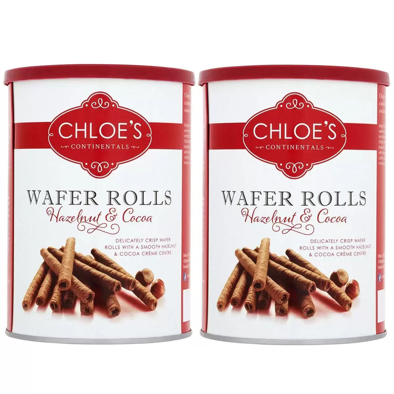 Chloe's Hazelnut & Cocoa Wafer Rolls 400g X 2