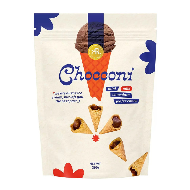 Chocconi Mini Milk Chocolate Wafer Cones 397g
