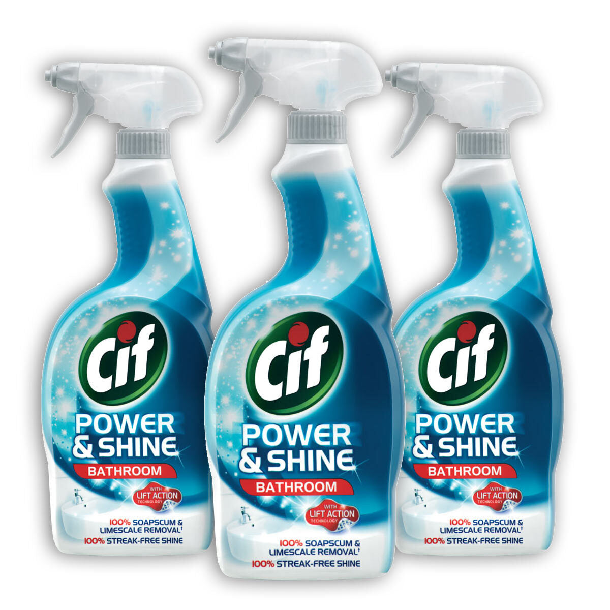 Cif Power and Shine Bathroom Spray 700ml X 3