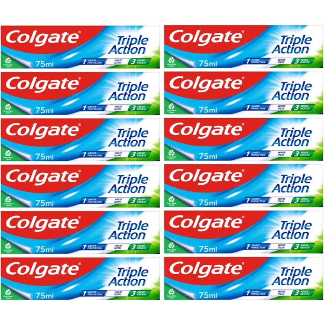 Colgate Triple Action Toothpaste 75ml X 12