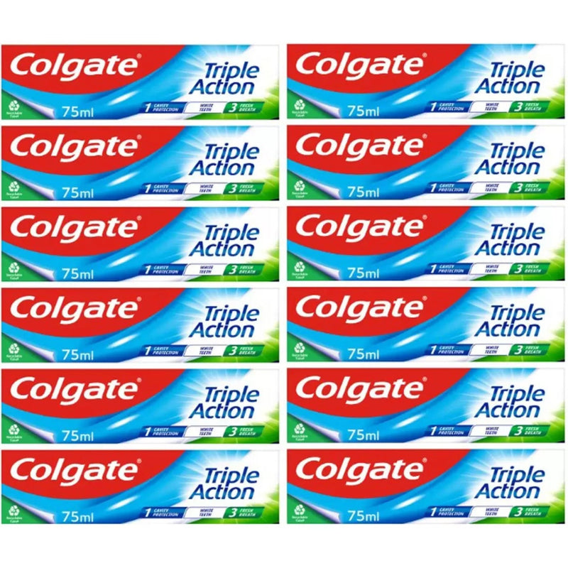 Colgate Triple Action Toothpaste 75ml X 12