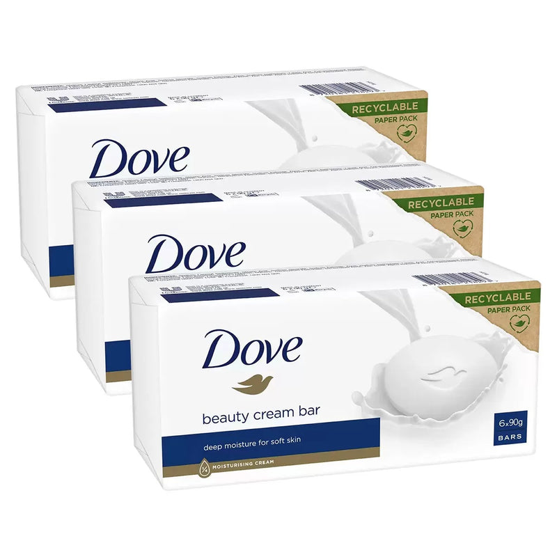 Dove Original Beauty Bar Soap with ¼ moisturising cream 90g X 18