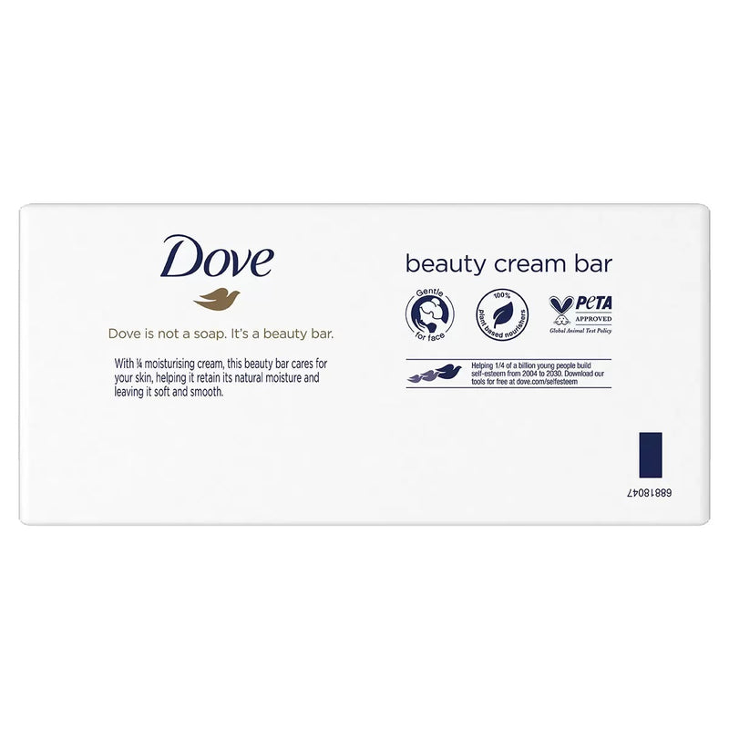 Dove Original Beauty Bar Soap with ¼ moisturising cream 90g