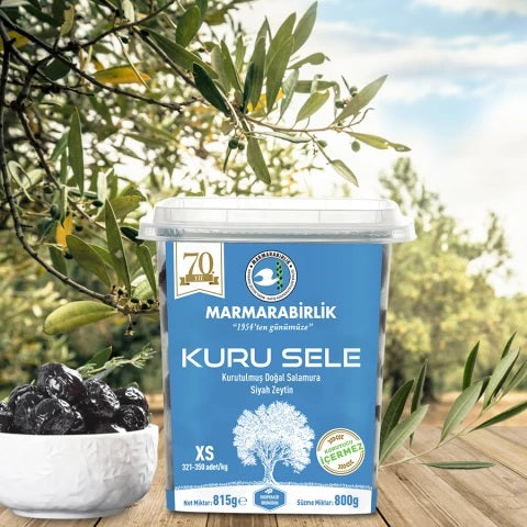 Dried Natural Black Olives Marmarabirlik 800g XS