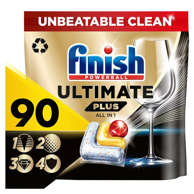 Finish Ultimate Plus All in One Lemon Sparkle 90 Pack