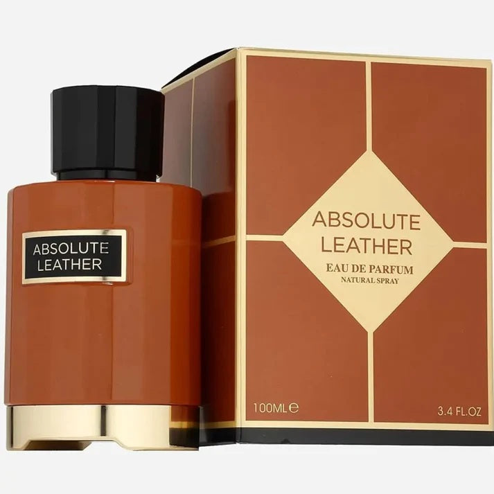 Fragrance World Absolute Leather Eau de Parfum 100ml – Long Lasting Unisex Perfume