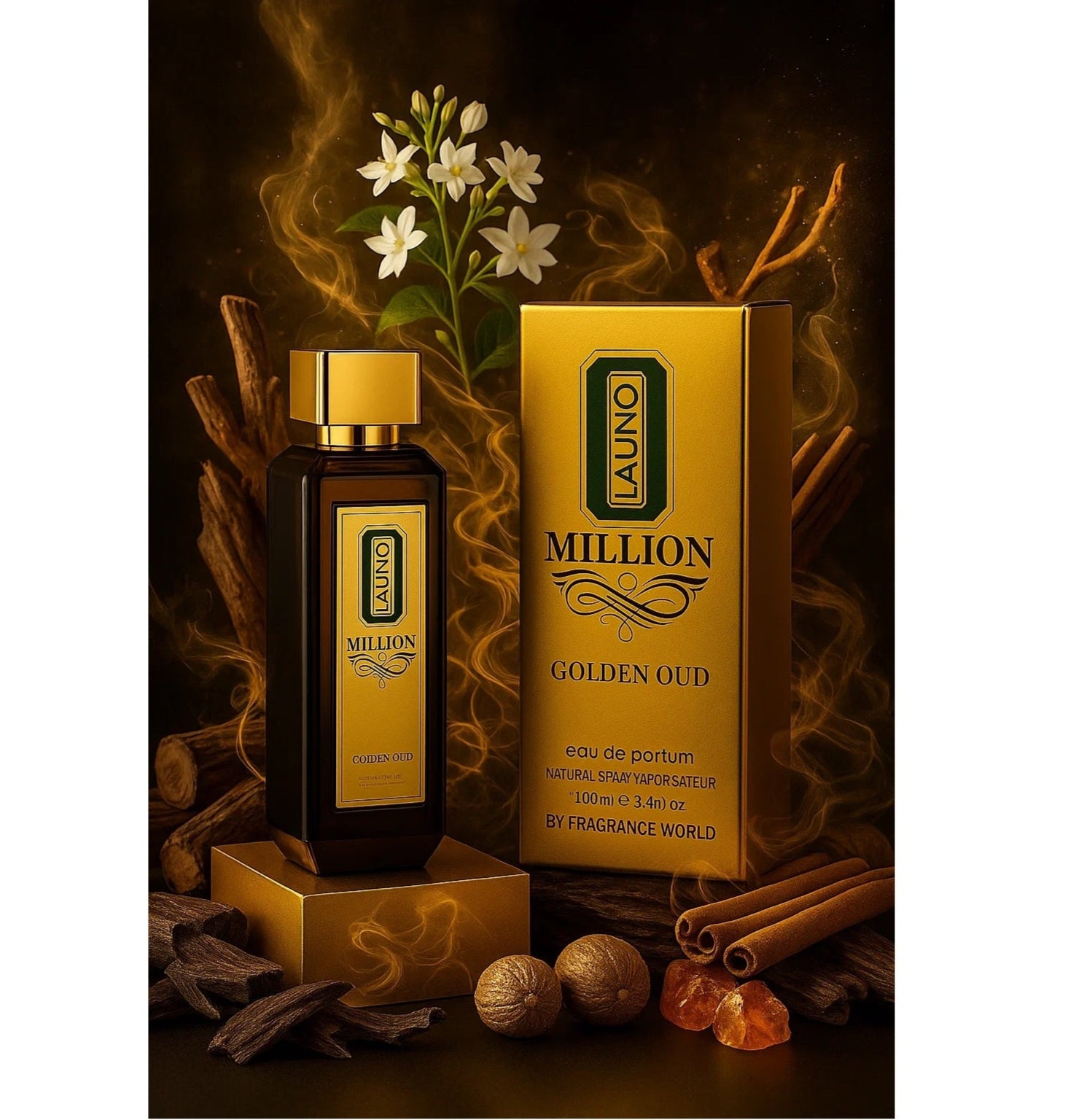 Fragrance World La Uno Million Golden Oud Eau de Parfum 100ml 11