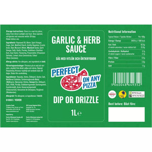 Garlic & Herb Dip or Drizzle 1L ingredients