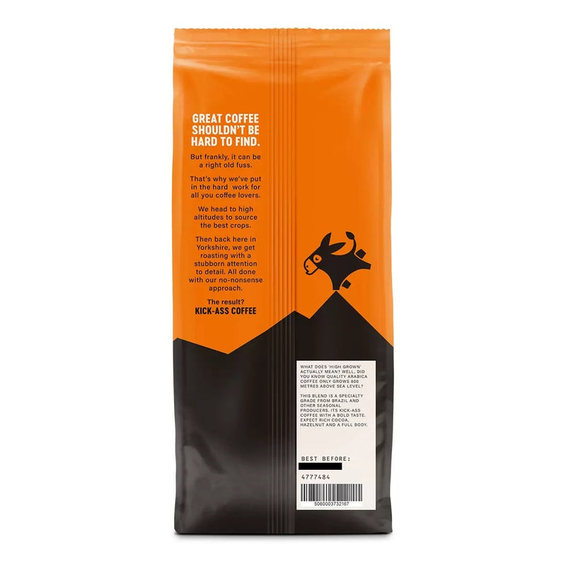 Grumpy Mule High and Mighty Espresso Blend Whole Coffee Beans with notes of Cocoa and Roast Hazelnut 1kg 1
