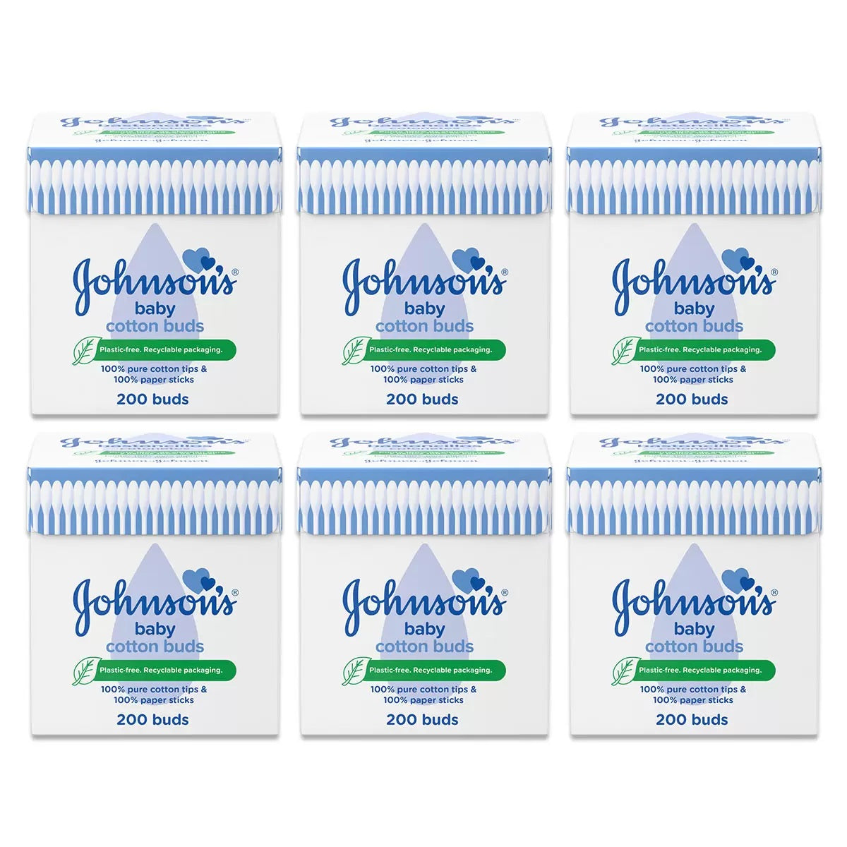Johnson's Cotton Buds 200 Pack X 6