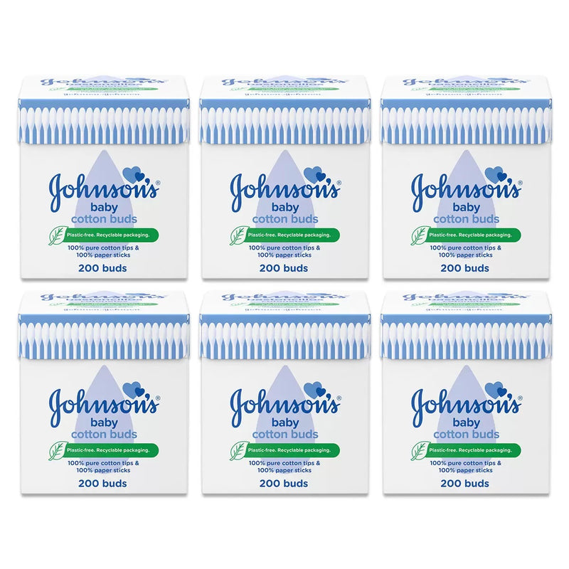 Johnson's Cotton Buds 200 Pack X 6