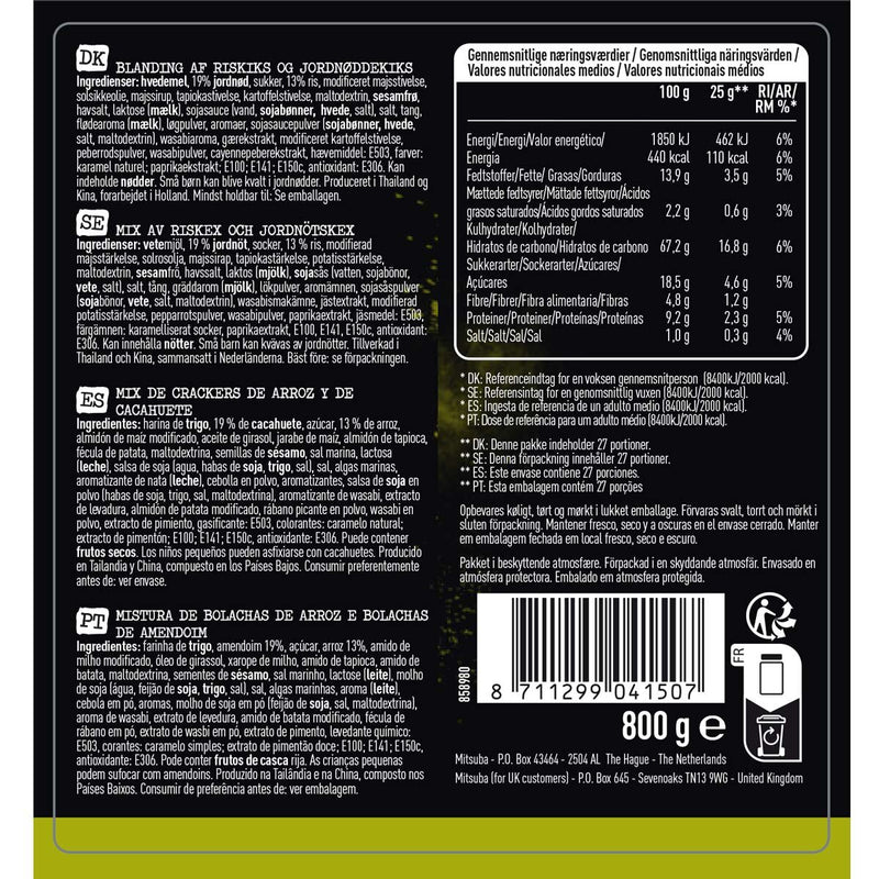 Mitsuba Wasabi Mix 800g ingredients