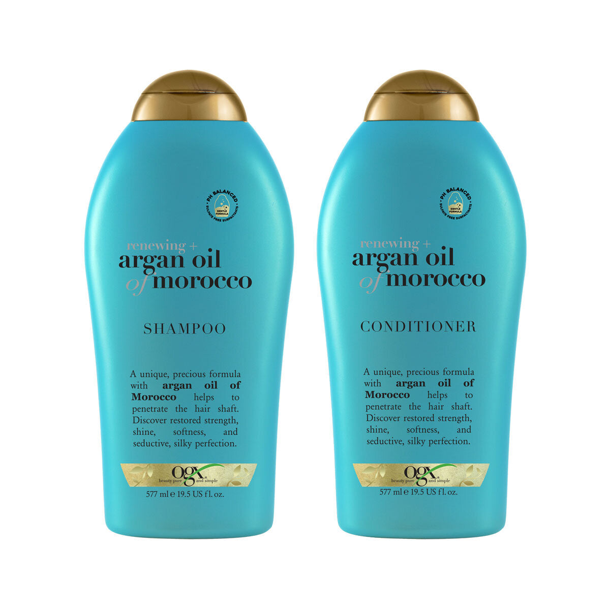 OGX Argan Oil of Morocco Shampoo & Conditioner 577ml X 2