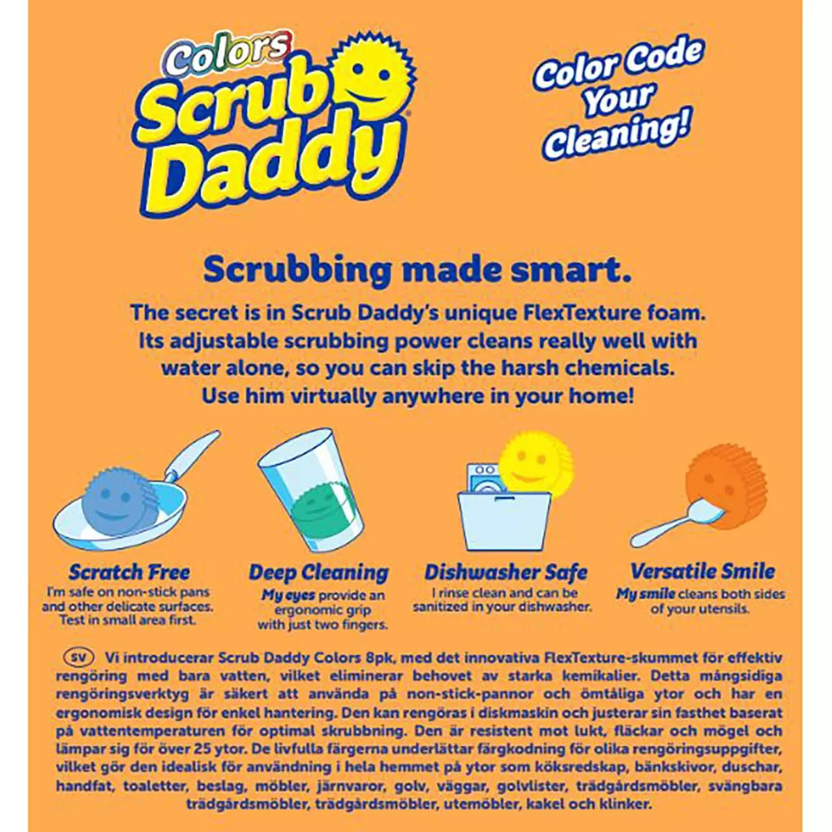 Scrub Daddy FlexTexture Scrubber 8 Packs