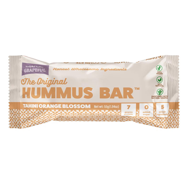 Lebanese Vegan Hummus Bar with Tahini Orange Blossom Grapeful 55g