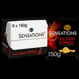 Walkers Sensations Thai Sweet Chilli Sharing Crisps 150g X 6