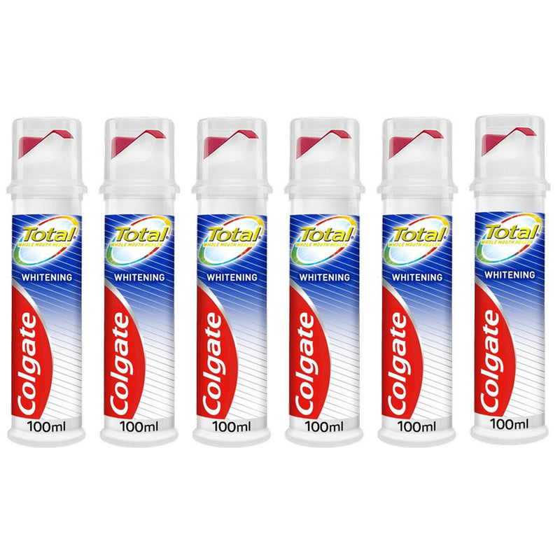 Colgate Total Whitening Toothpaste Pump 6 x 100ml