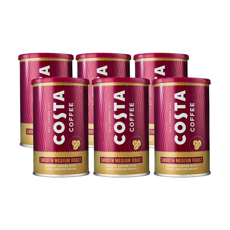 Costa Coffee Smooth Medium Roast Instant Coffee 6 x 100g