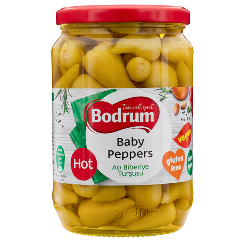 Pickled Hot Baby Peppers Bodrum 640g