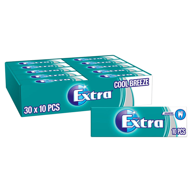 Wrigley's Extra Cool Breeze Chewing Gum 30 x 10 Pack