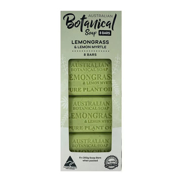 Australian Botanical Soap Lemongrass & Lemon Myrtle Bar 193g X 8