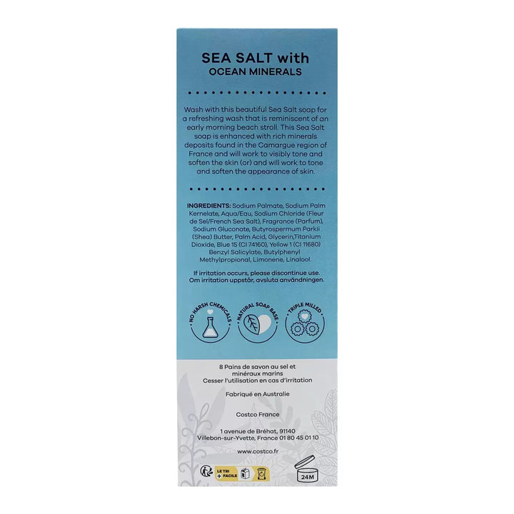 Australian Botanical Soap Sea Salt with Ocean Minerals Bar 193g ingredients