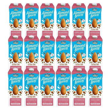 Blue Diamond Almond Breeze Unsweetened Drink 16 X 1 Ltr
