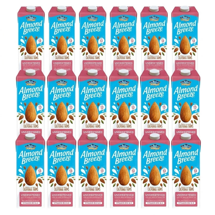Blue Diamond Almond Breeze Unsweetened Drink 16 X 1 Ltr