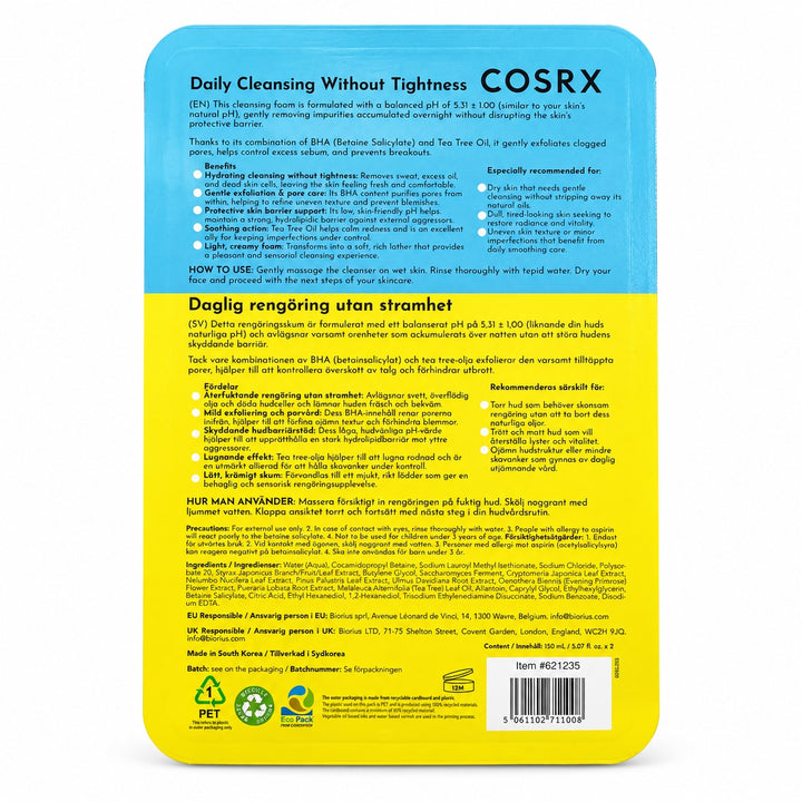 COSRX Low pH Good Morning Gel Cleanser 2 x 150ml-