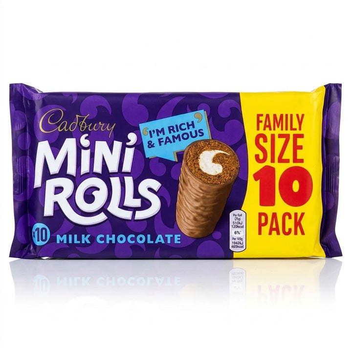 Cadbury Mini Rolls Milk Chocolate Family Size 10 Pack
