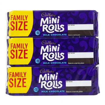 Cadbury Mini Rolls Milk Chocolate Family Size 30 Pack