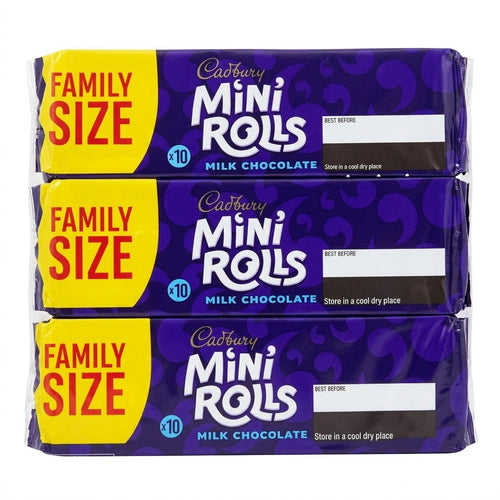 Cadbury Mini Rolls Milk Chocolate Family Size 30 Pack