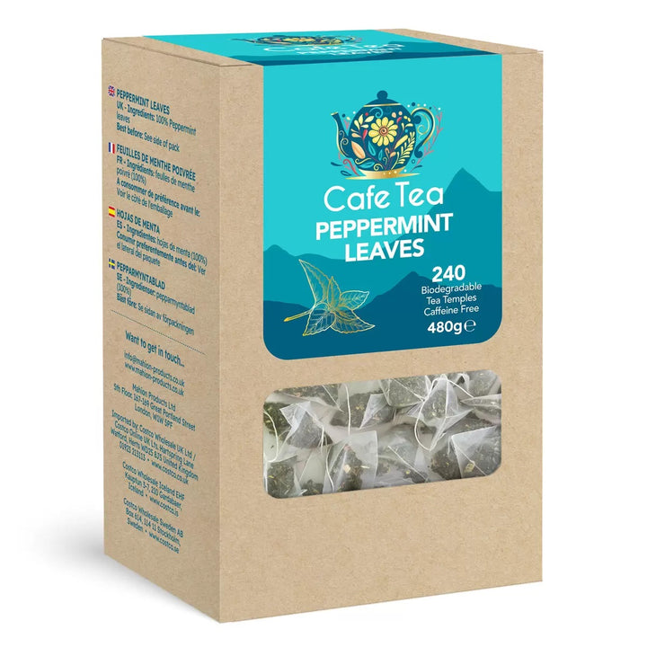 Cafe Tea 100% Peppermint Leaves Tea bags 240 Pack