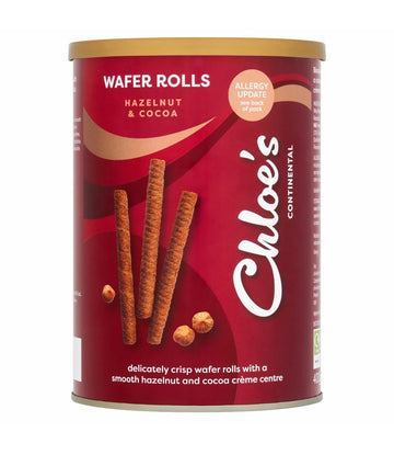 Chloe's Hazelnut & Cocoa Wafer Rolls 400g