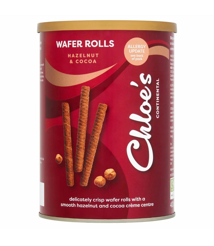 Chloe's Hazelnut & Cocoa Wafer Rolls 400g