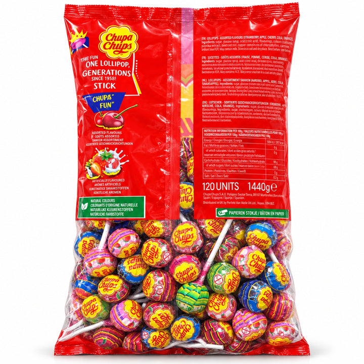 Chupa Chups The Best Of Assorted Lollipops 120 Pack 1.44kg-1