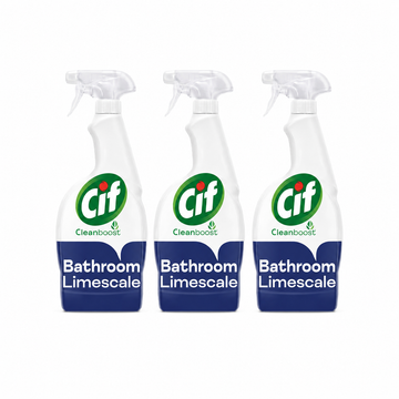 Cif Cleanboost Bathroom Limescale Remover Spray 700ml X 3