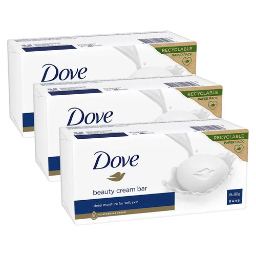 Dove Original Beauty Bar Soap with ¼ moisturising cream 90g X 18