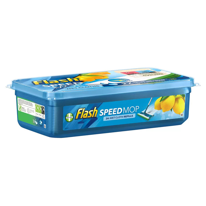 Flash Speedmop Wet Cloths Refills X 24 Pack