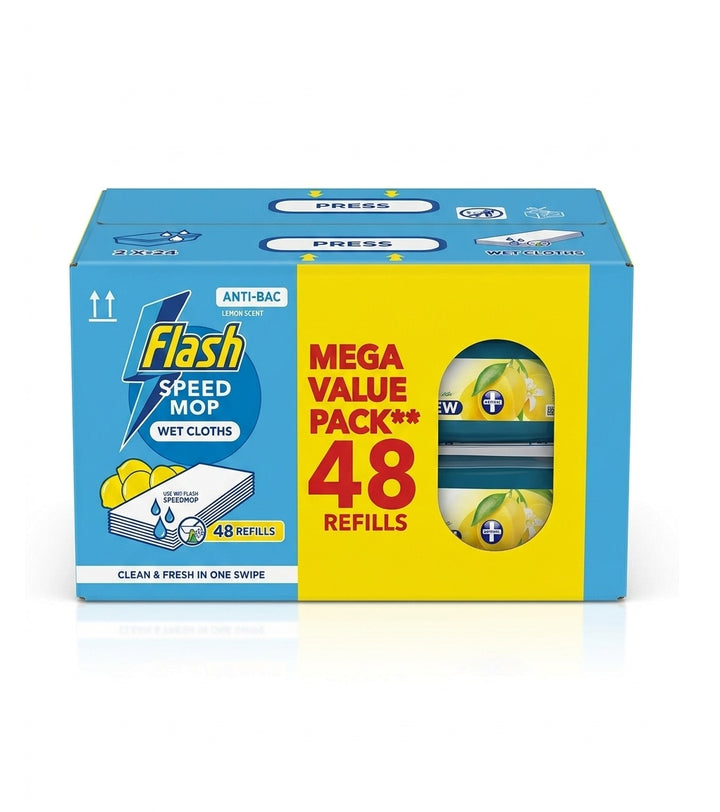 Flash Speedmop Wet Cloths Refills 2 X 24 Pack