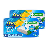 Flash Speedmop Wet Cloths Refills 2 X 24 Pack