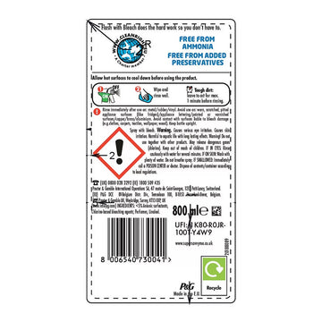 Flash Spray With Bleach ingredients