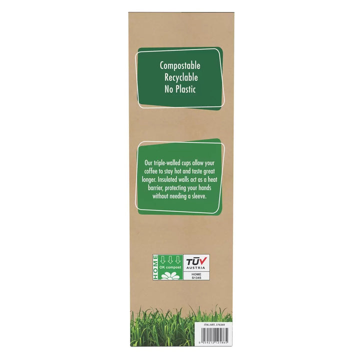Ieco Recyclable Triple Wall Hot Cups & Lids 16oz x 100 Pack-1