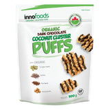 Innofoods Organic Dark Chocolate & Coconut Cluster Puffs 500g