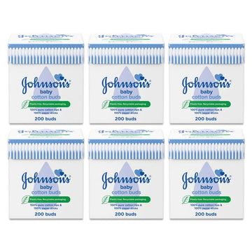 Johnson's Cotton Buds 200 Pack X 6