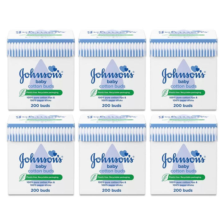 Johnson's Cotton Buds 200 Pack X 6