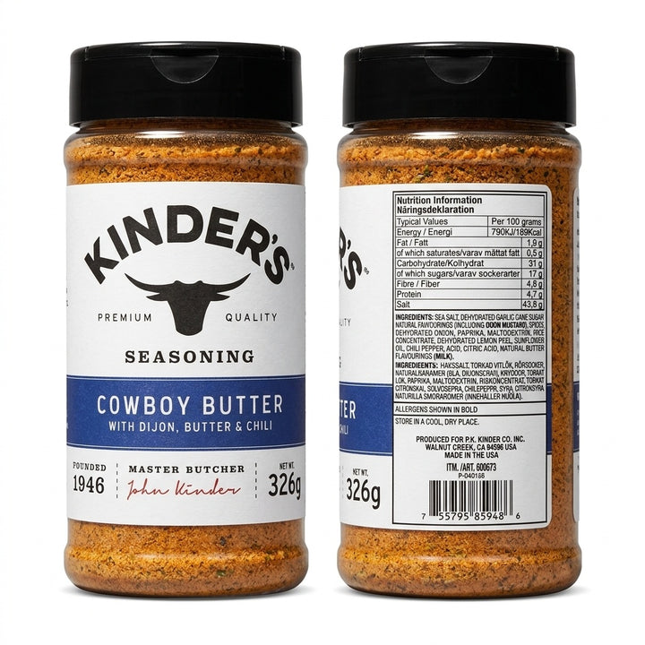 Kinder’s Cowboy Butter Seasoning with Dijon, Butter & Chili 326g-1