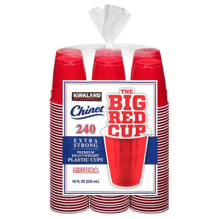 Kirkland Signature Chinet 18oz Red Plastic Cup 240 Pack