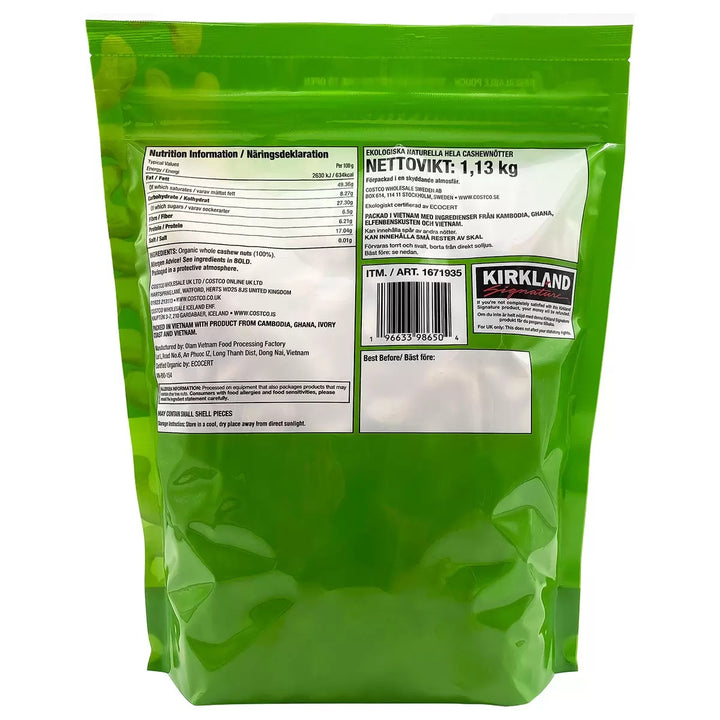 Kirkland Signature Organic Cashews 1.13kg-1